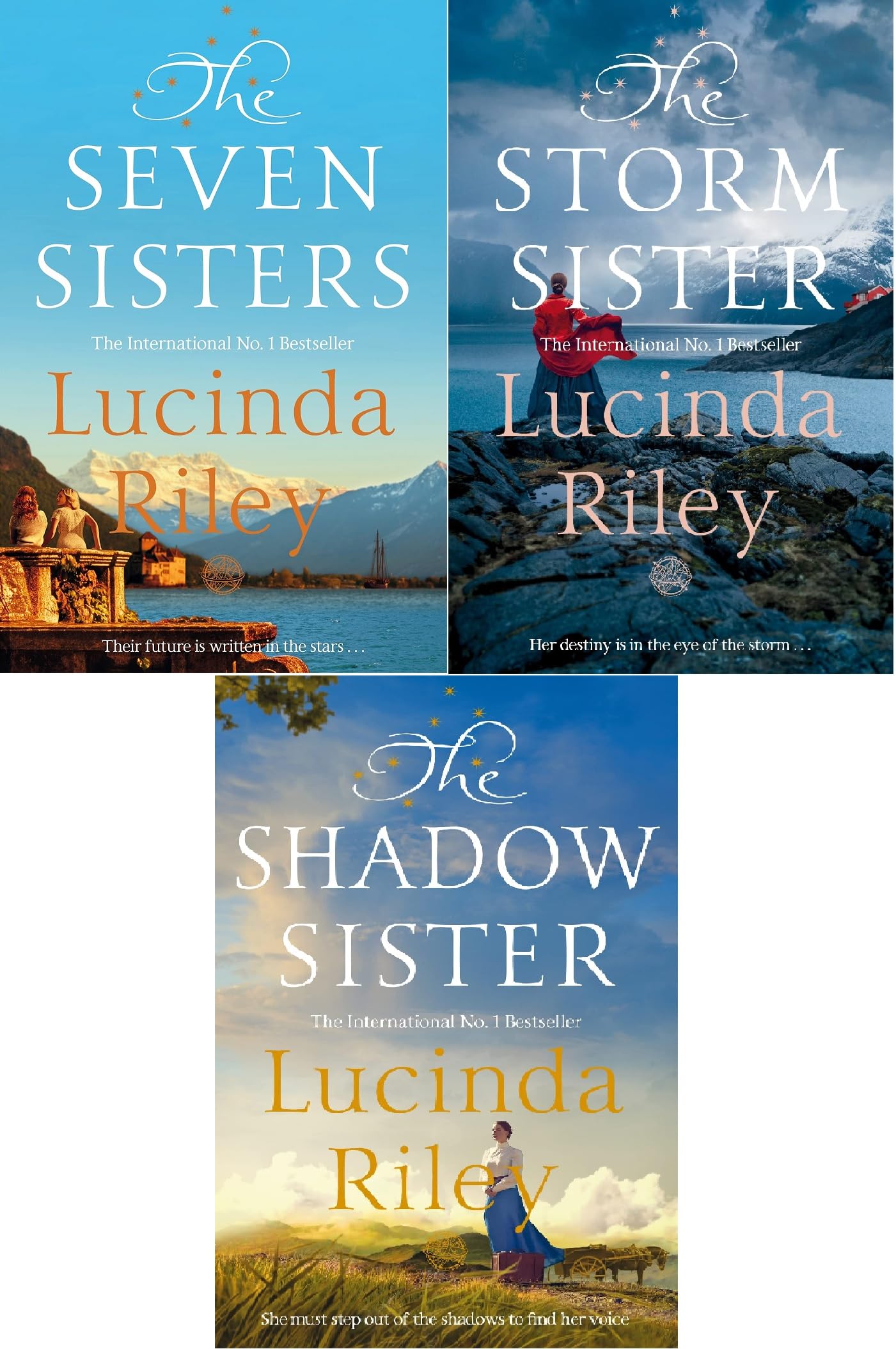 The Seven Sisters Series by Lucinda Riley 3 books collection set paperback front cover