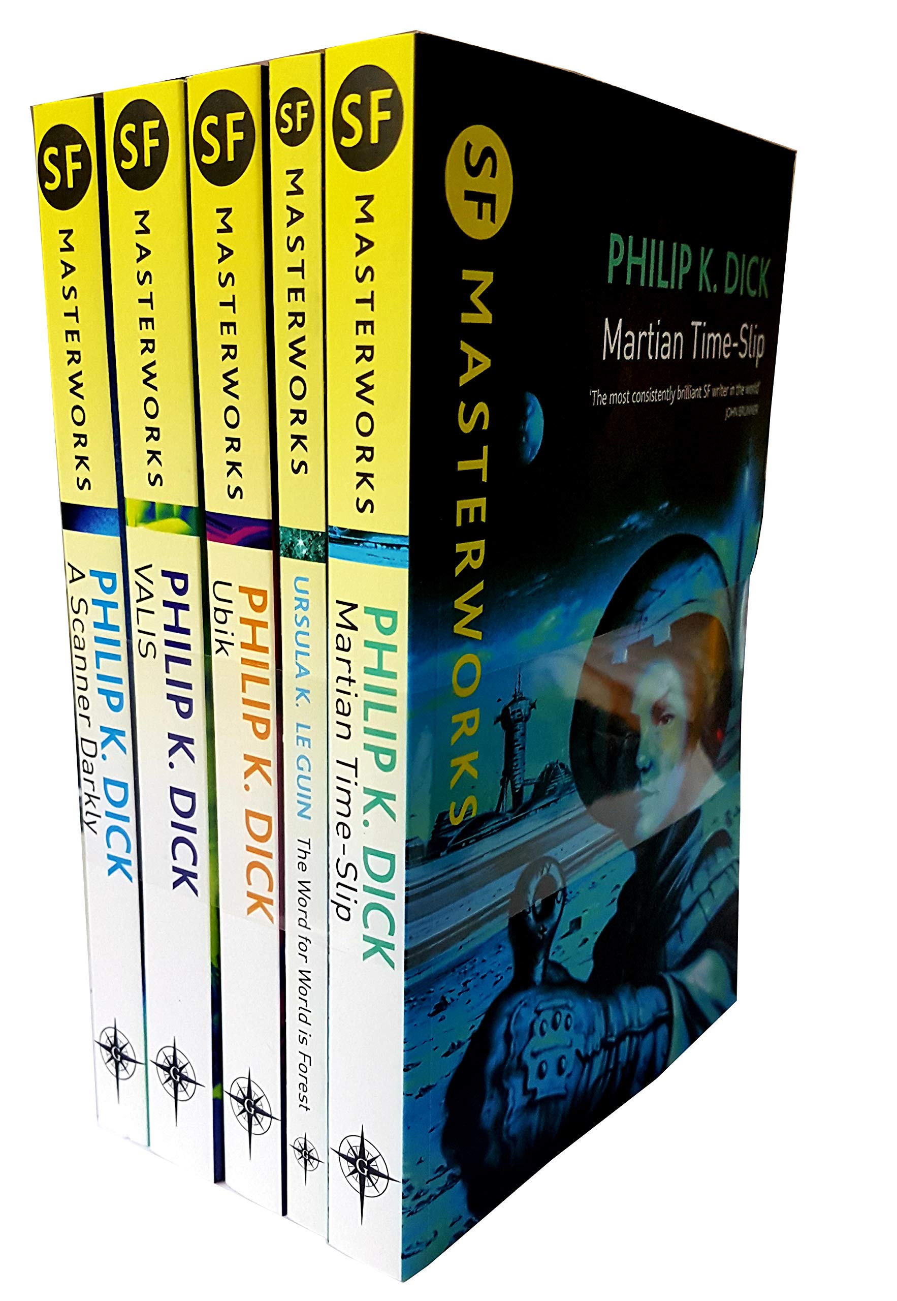 SF Masterworks 5 Books Collection Set paperback covers - Philip K. Dick and Ursula K. Le Guin science fiction classics