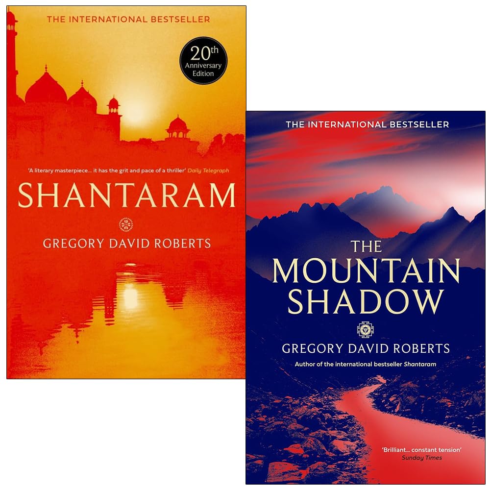Shantaram Series 2 Books Collection Set by Gregory David Roberts, front covers of Shantaram and The Mountain Shadow paperback fiction novels