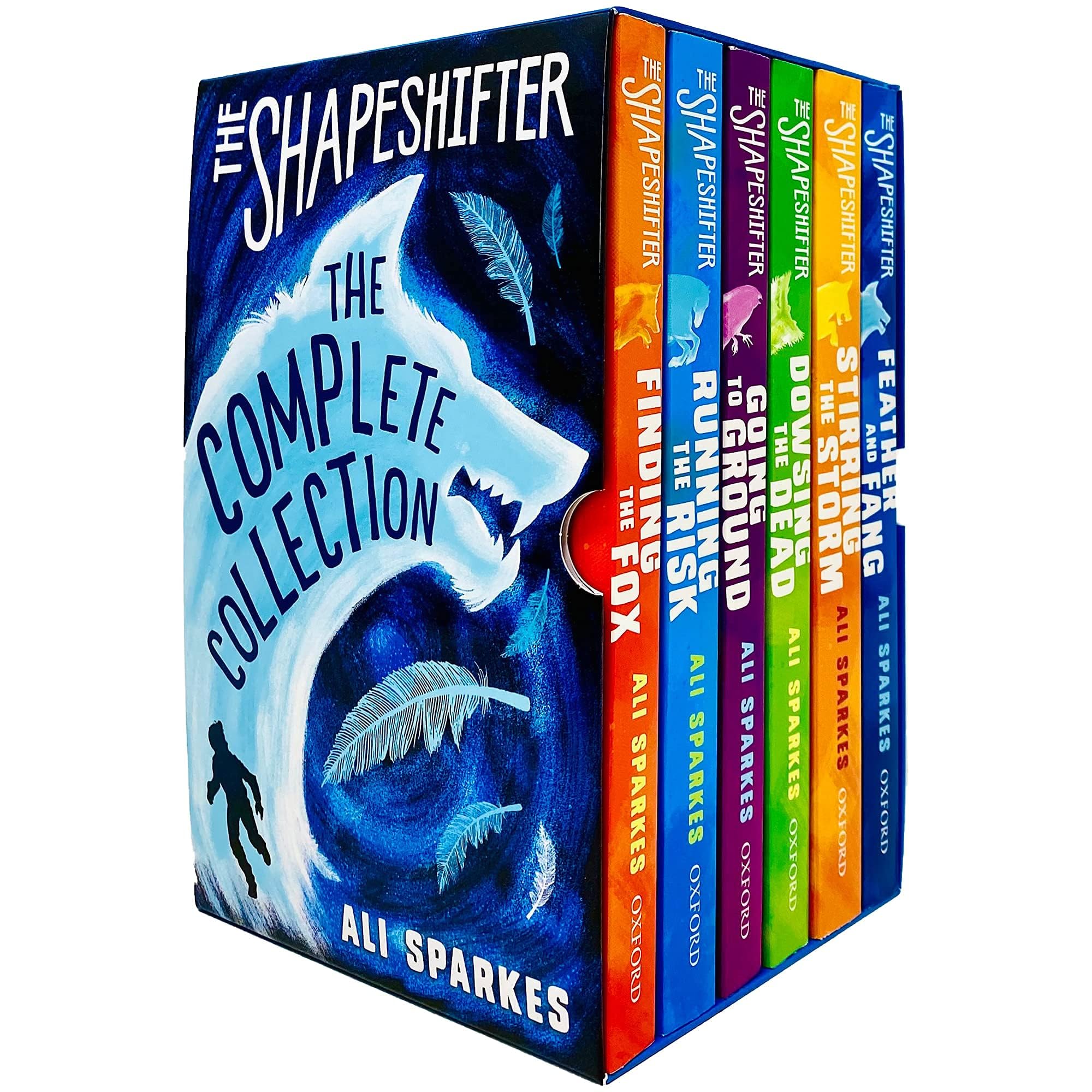 Back cover blurb view of the Shapeshifter Series paperback box set by Ali Sparkes