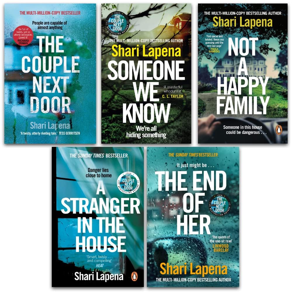 Shari Lapena 5 Books Collection Set paperback front cover featuring The Couple Next Door