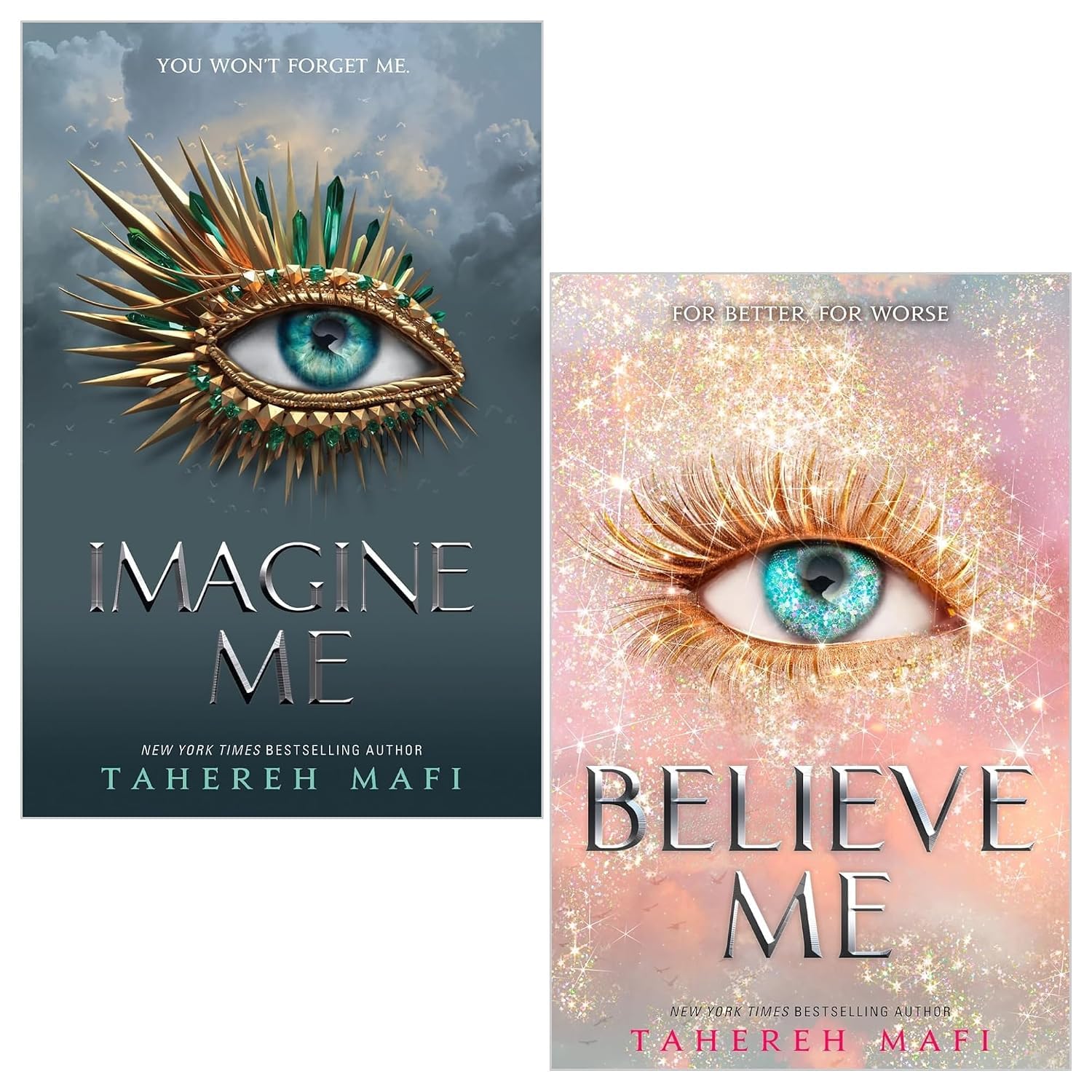 Shatter Me Series 2 Books Collection Set by Tahereh Mafi - Imagine Me and Believe Me paperback front covers