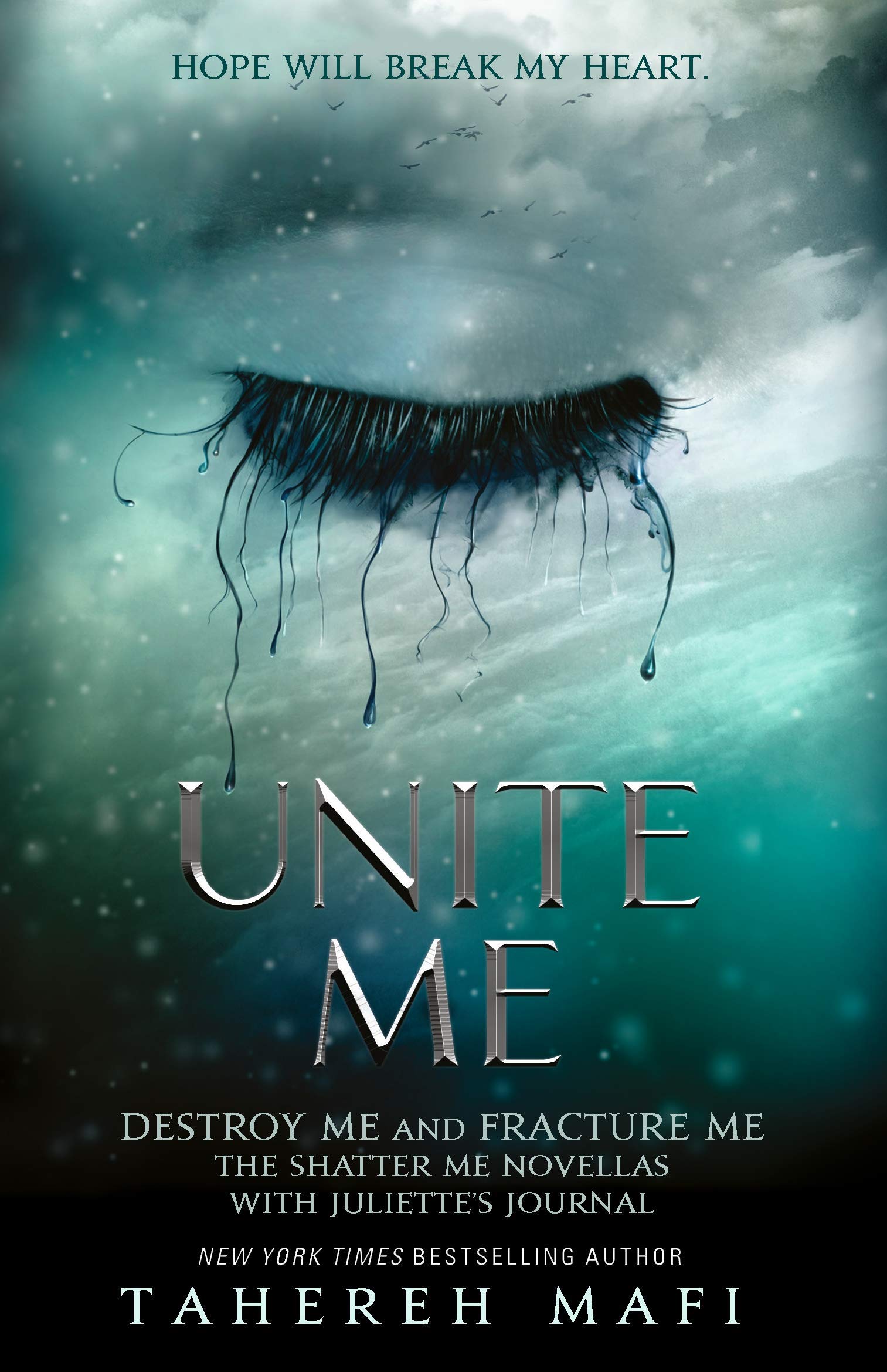 Back cover synopsis view of a Shatter Me series paperback book from the Tahereh Mafi collection set.