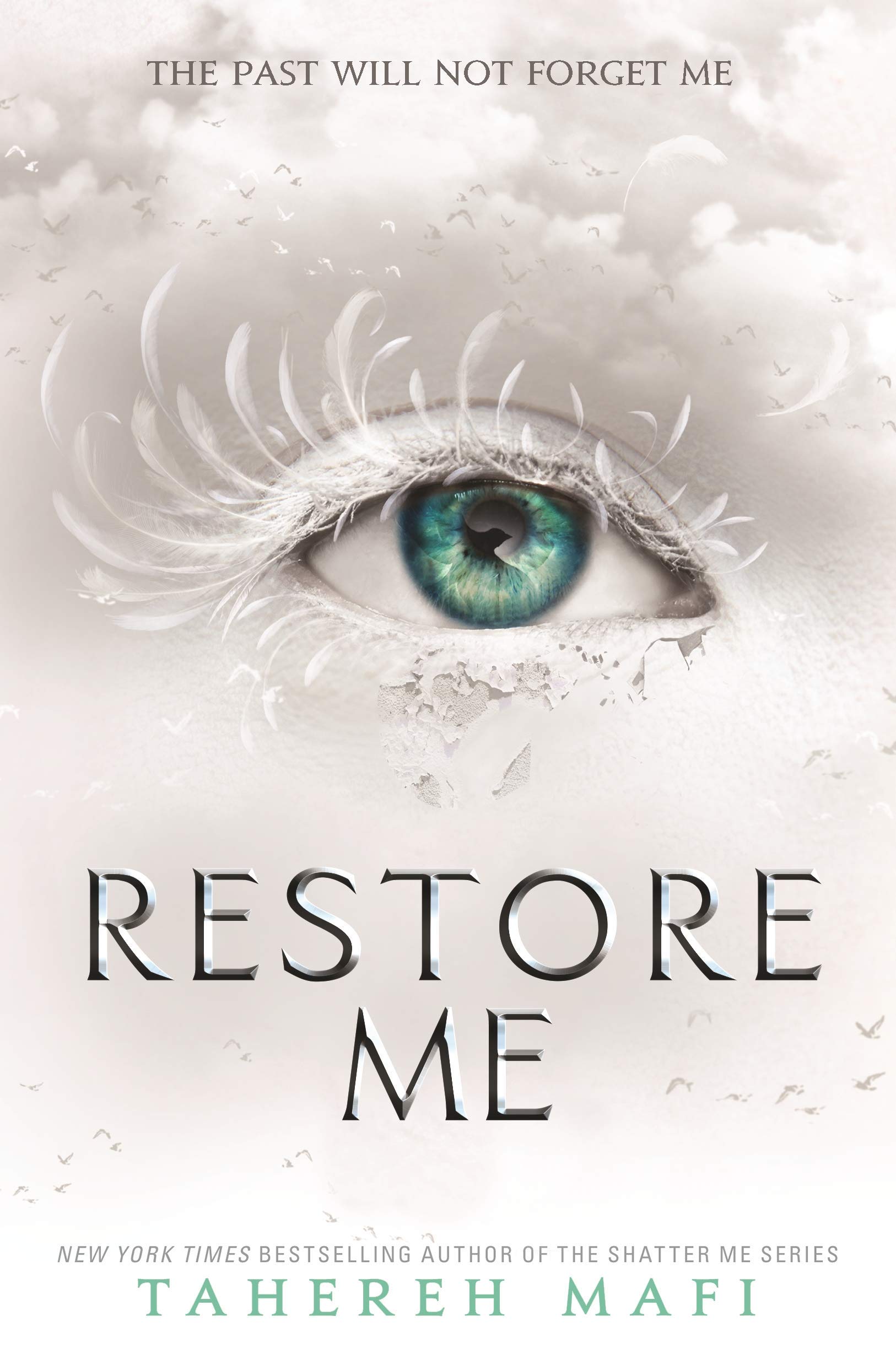Shatter Me series 7-book paperback collection set arranged in a neat stack, young adult fiction by Tahereh Mafi.