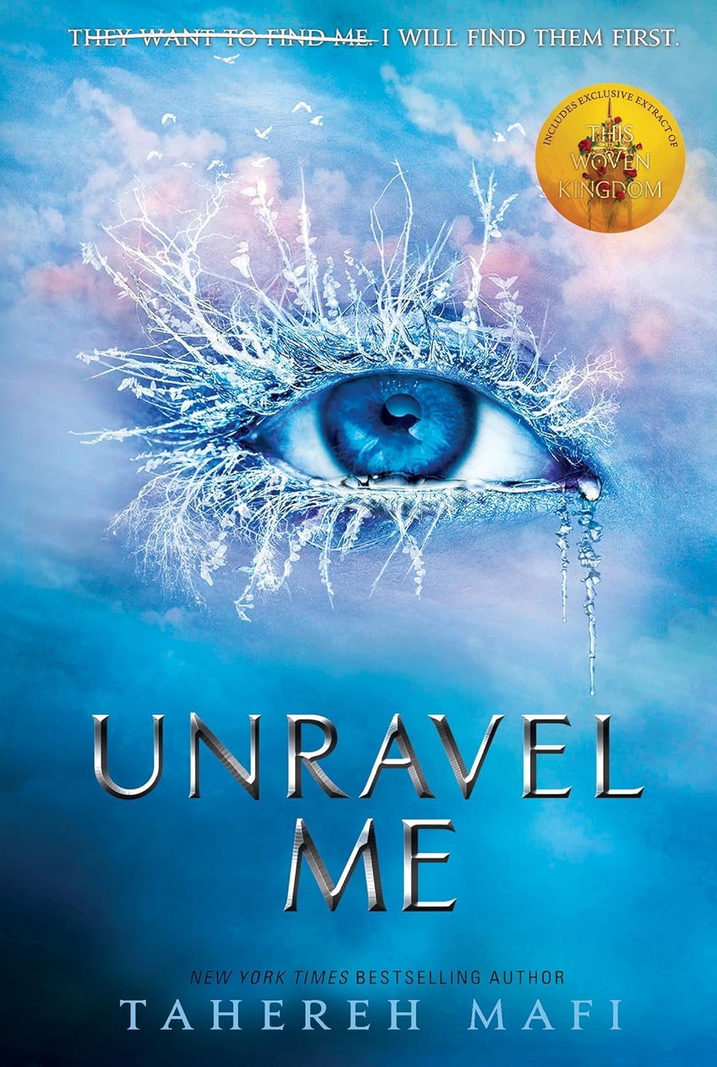 Seven Shatter Me paperback novels by Tahereh Mafi displayed together, published by Dean, young adult collection.