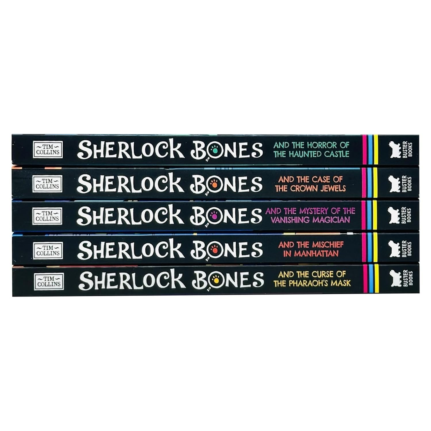 Front cover of Sherlock Bones and the Horror of the Haunted Castle paperback by Tim Collins