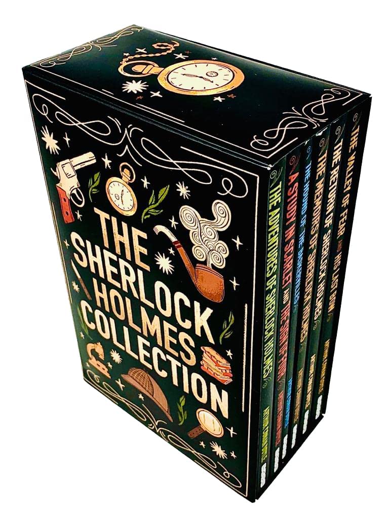 Sherlock Holmes 6 Books Collection Set - all six paperback titles fanned out showing spines and covers