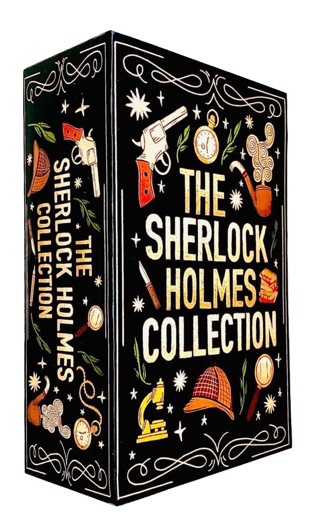Sherlock Holmes 6 Books Collection Set by Arthur Conan Doyle paperback - back cover with book descriptions