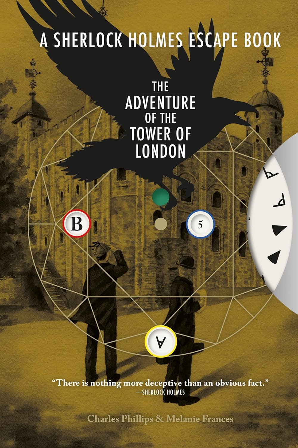 Close-up of an individual Sherlock Holmes Escape Book paperback cover from the 5-book set