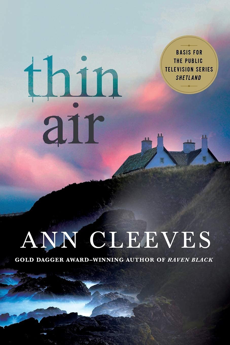 Front cover of Blue Lightning by Ann Cleeves, Shetland series paperback book 4 set on Fair Isle