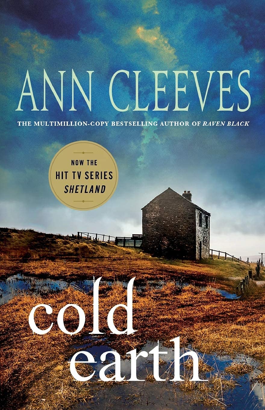 All five paperback books in the Ann Cleeves Shetland series collection set fanned out together