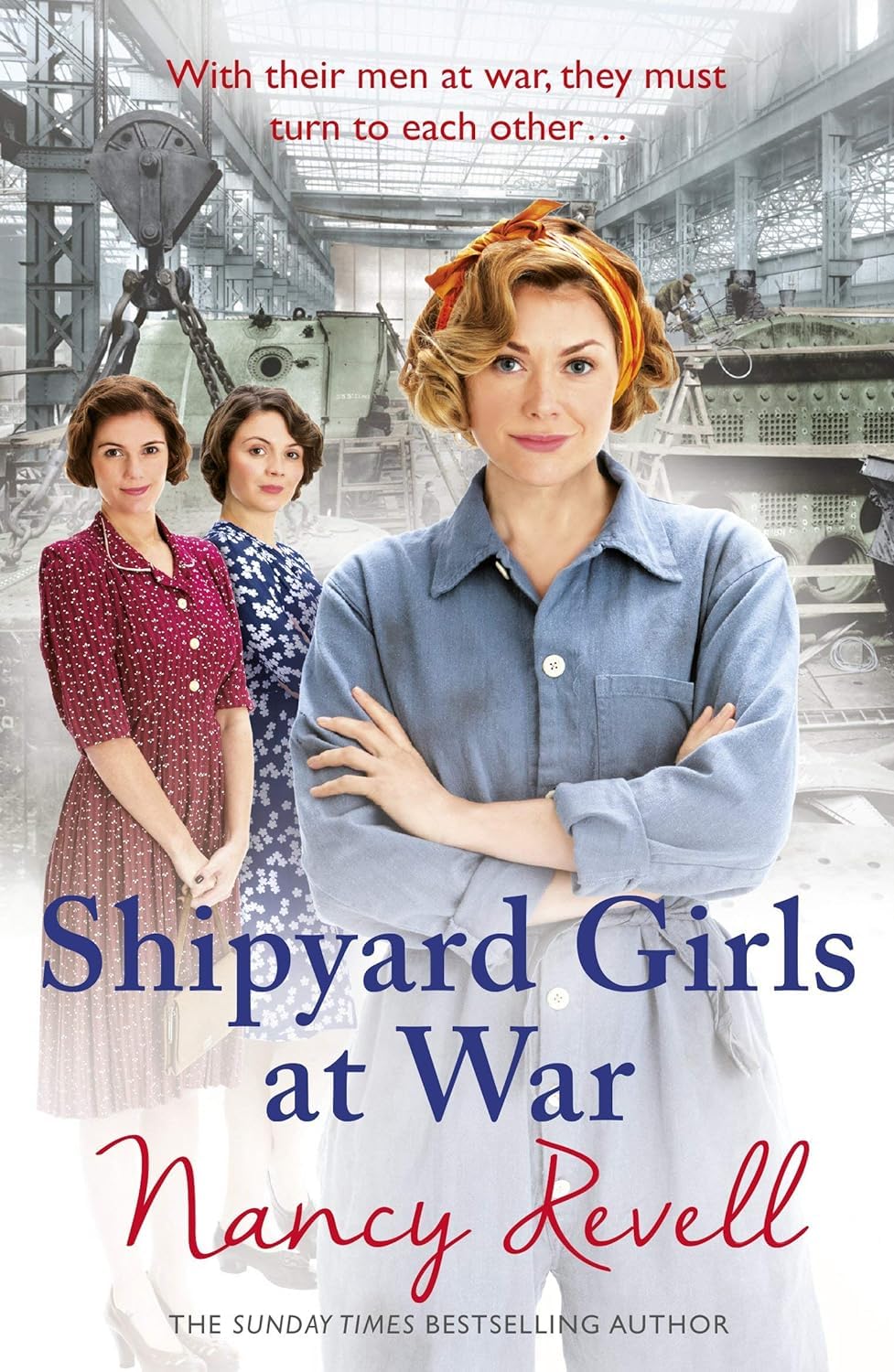 Shipyard Girls hardback fiction set by Nancy Revell fanned out to show all six spines and cover designs