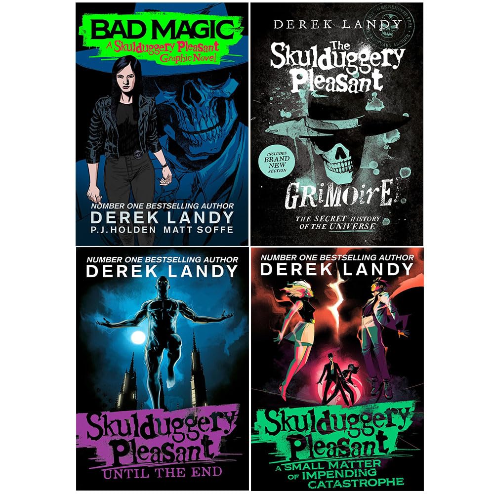 Skulduggery Pleasant 4 Books Collection Set by Derek Landy - front cover of Bad Magic paperback