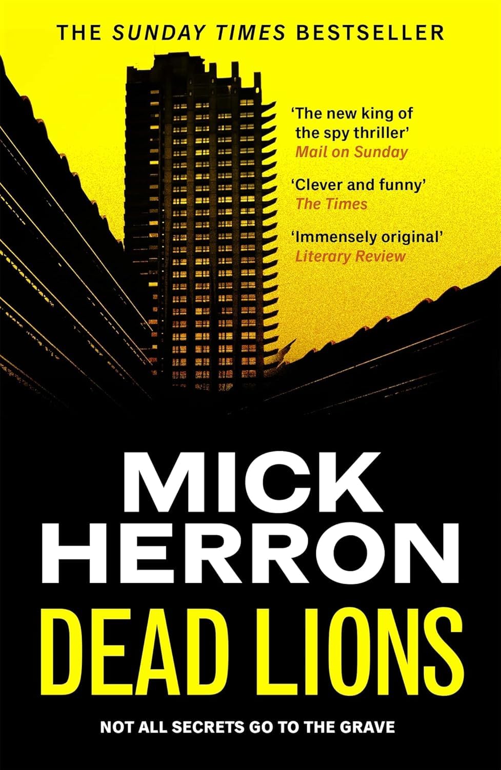 Slough House series paperbacks by Mick Herron arranged to show cover art detail for Spook Street, London Rules, and Joe Country.