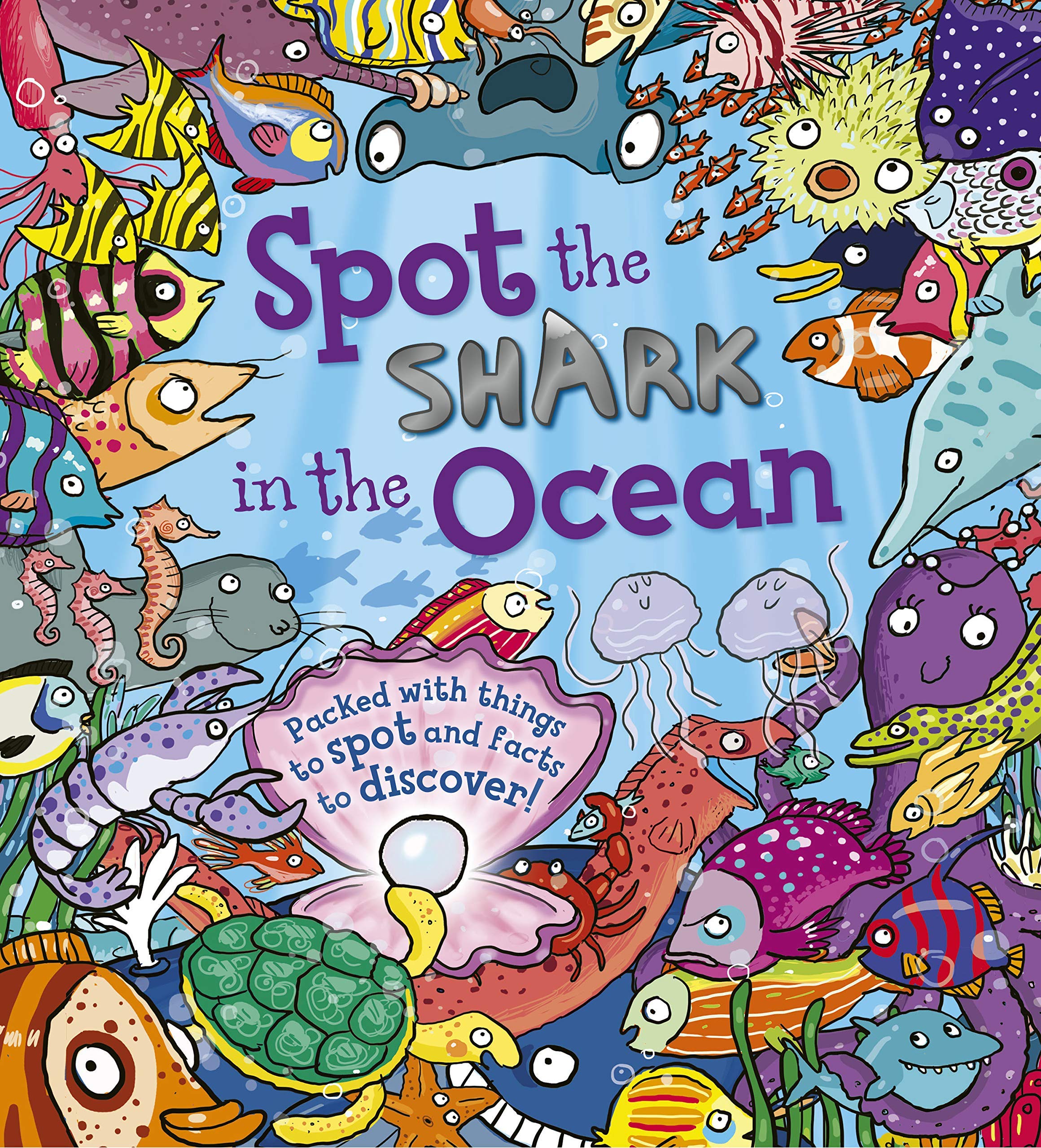 Inside page spread from a Spot the Series search-and-find picture book