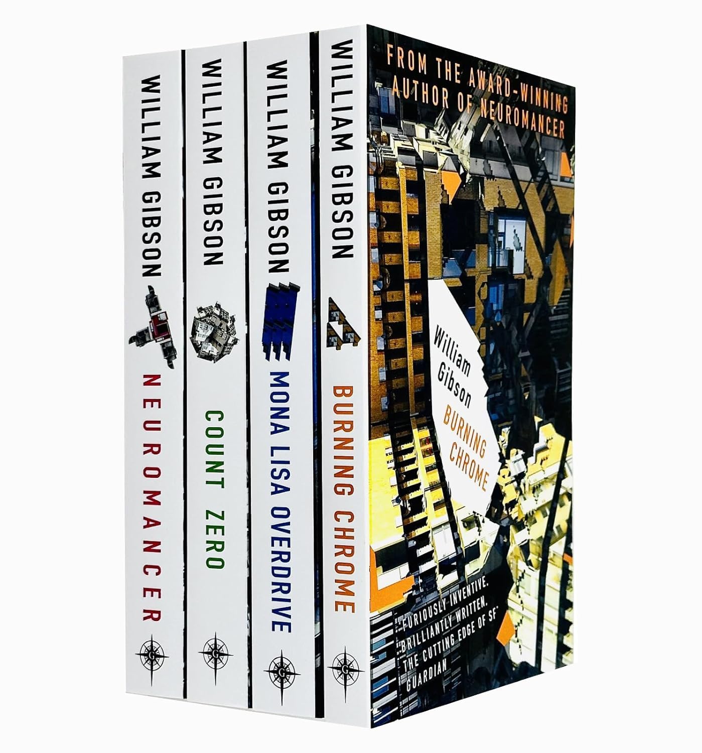 Spines of the Sprawl Series 4 Books Collection Set by William Gibson paperback edition