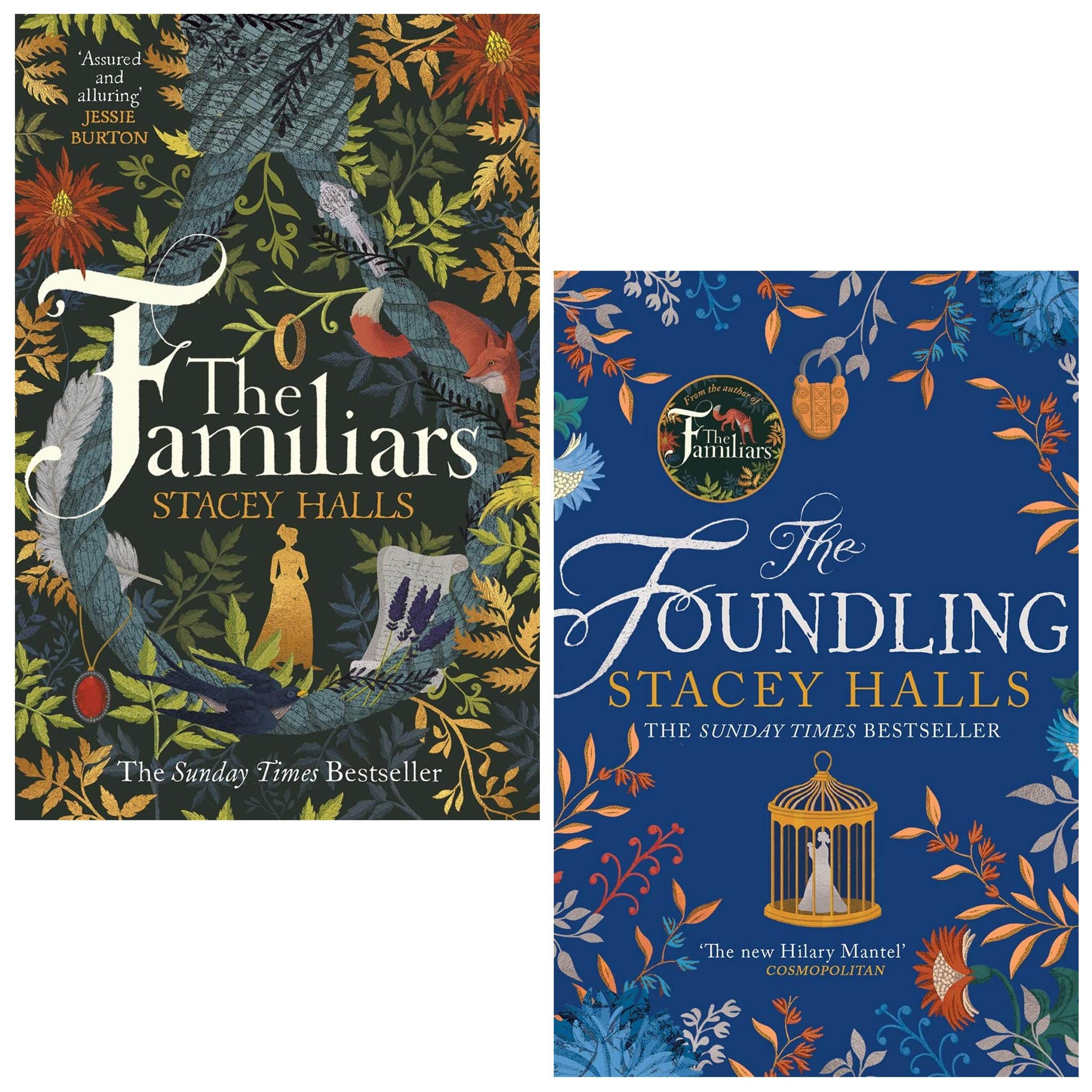 Stacey Halls 2 Book Collection Set paperback cover featuring The Familiars and The Foundling