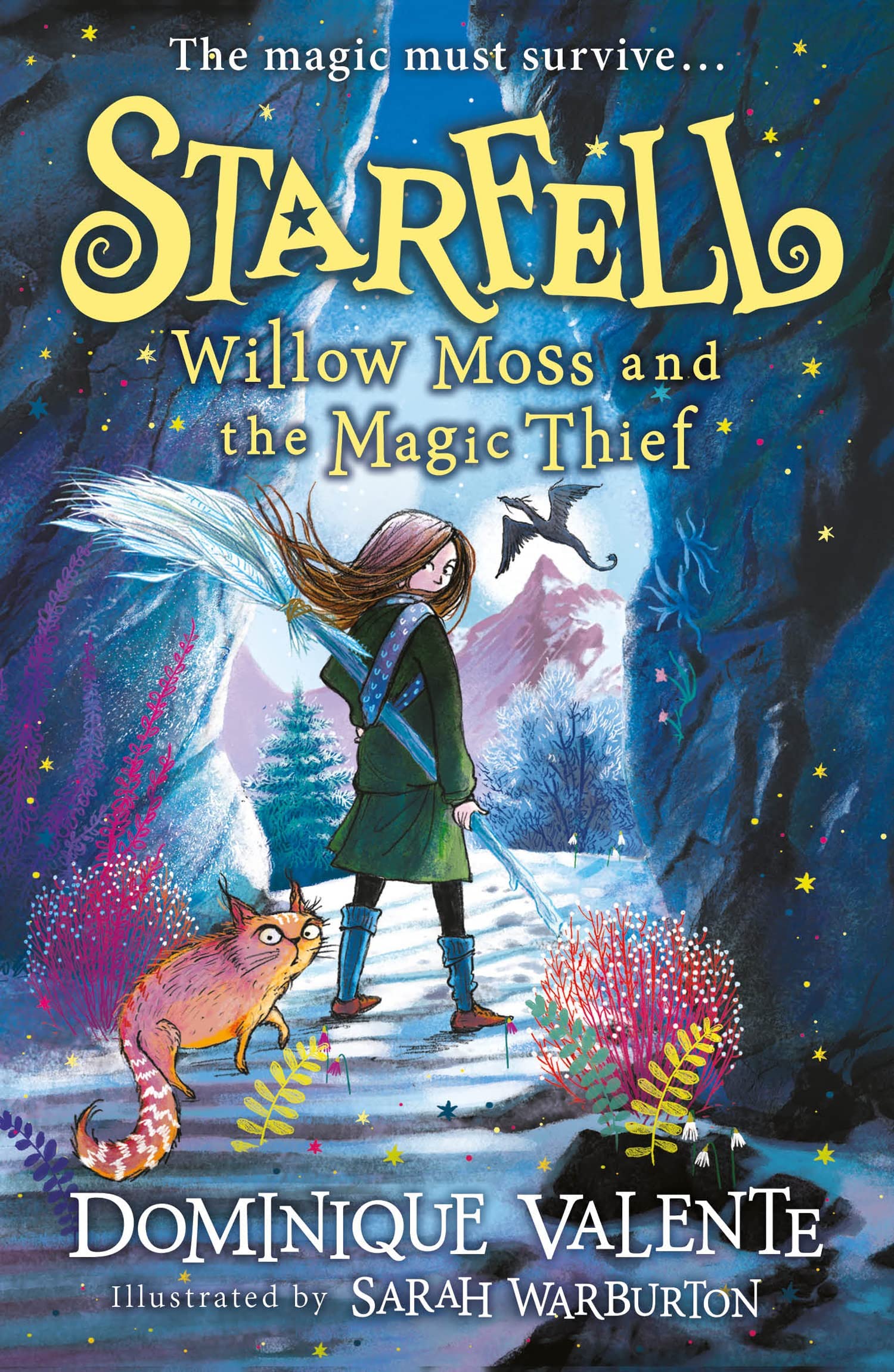 Starfell Willow Moss and the Forgotten Tale paperback front cover, book 2 in the Dominique Valente series