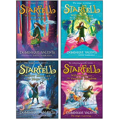 Starfell 4 Books Collection Set by Dominique Valente - front cover of Willow Moss and the Lost Day paperback