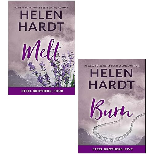 Steel Brothers Saga Melt and Burn by Helen Hardt paperback 2-book set front covers