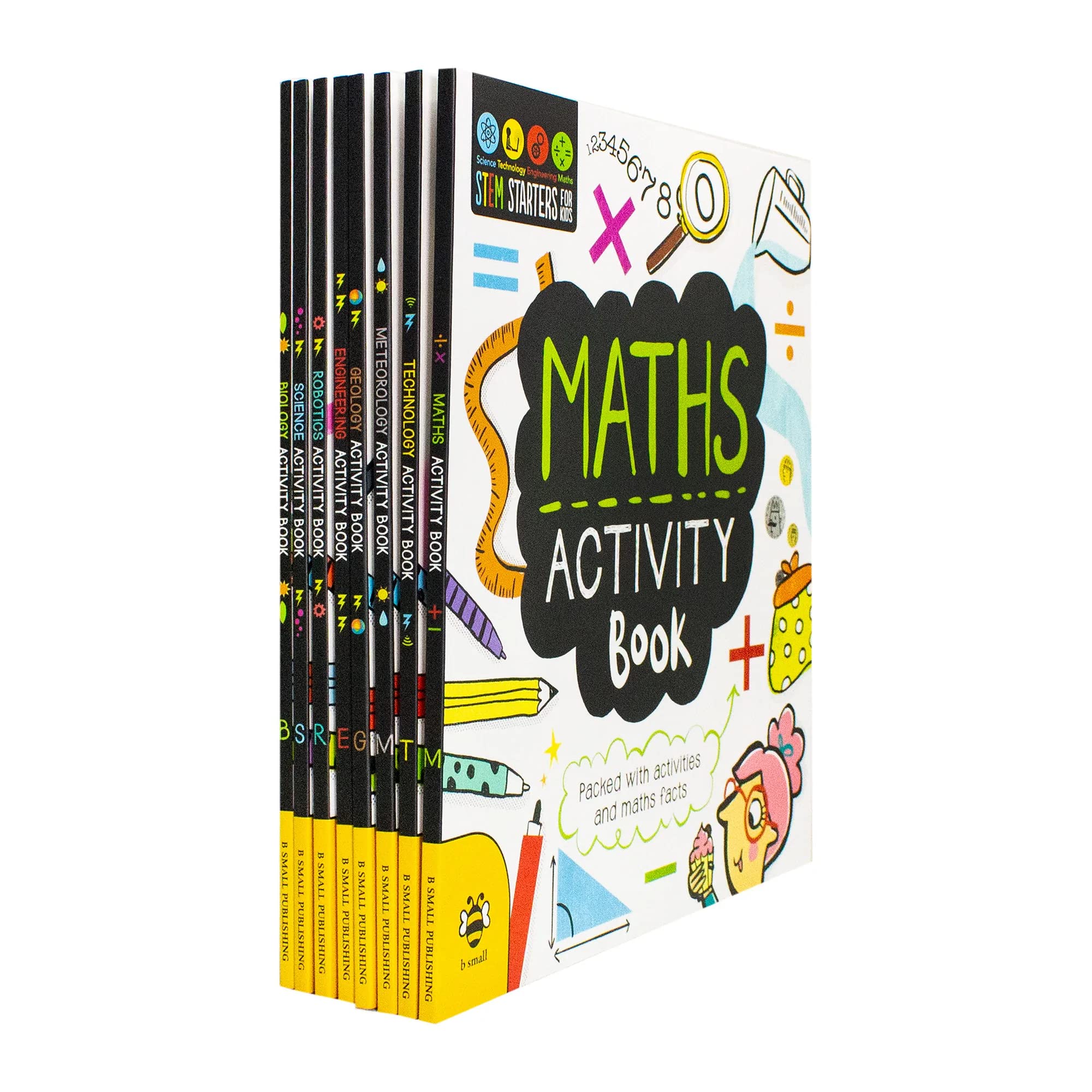 STEM Starters for Kids 8 Books Collection Set paperback front cover, Science Activity Book by Jason Beresford, Sam Hutchinson and Catherine Bruzzone