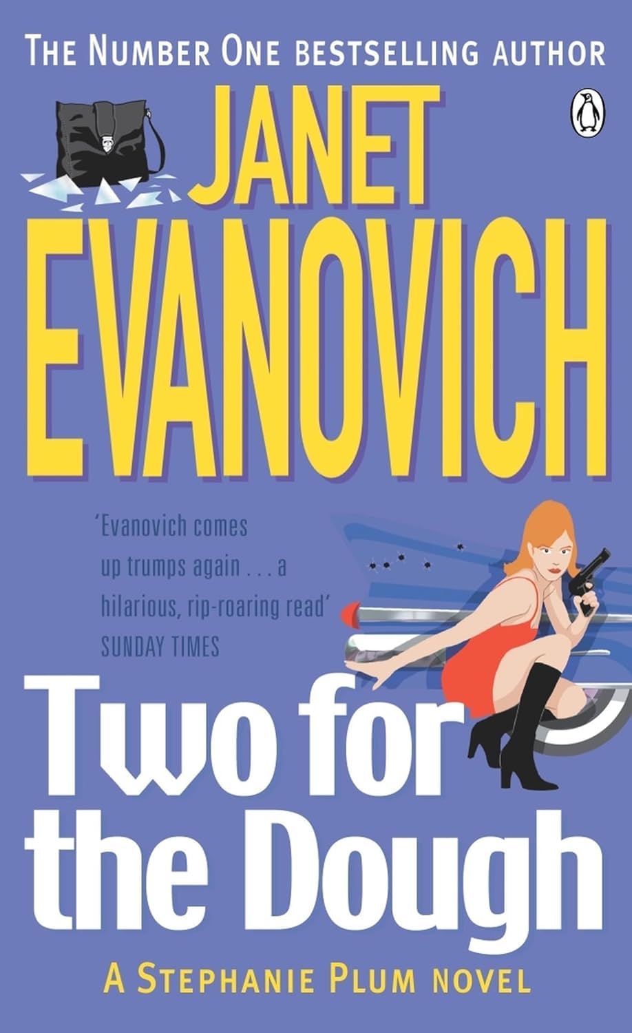 All three Stephanie Plum paperback novels by Janet Evanovich fanned out together