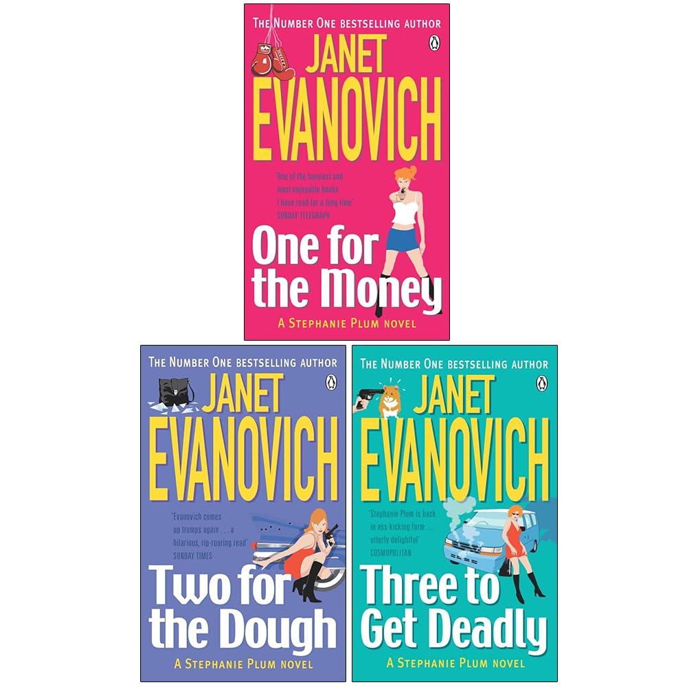 Front cover of Stephanie Plum Series 3 Books Collection Set by Janet Evanovich, paperback fiction
