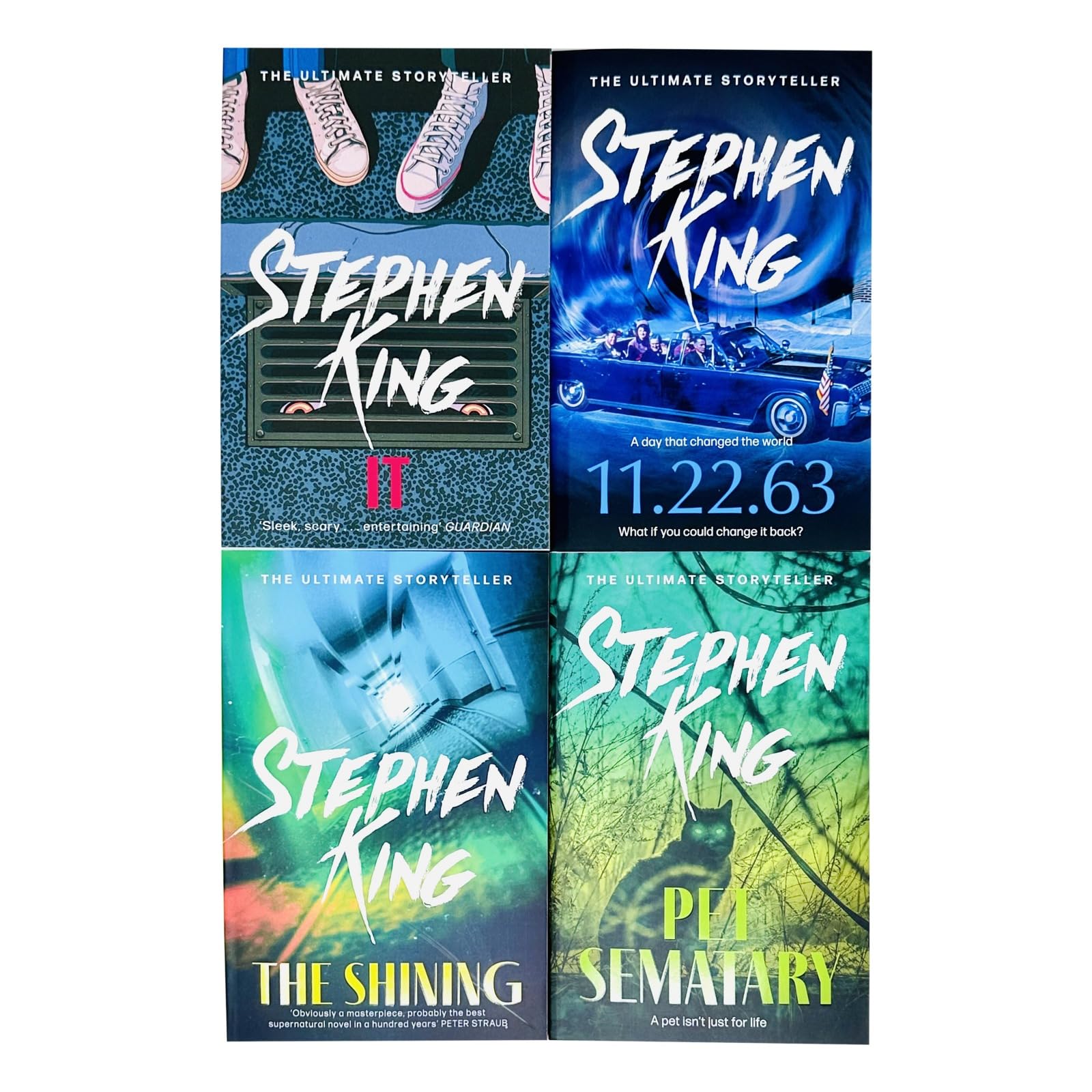 Close-up of the Pet Sematary paperback cover from the Stephen King 4 book collection set