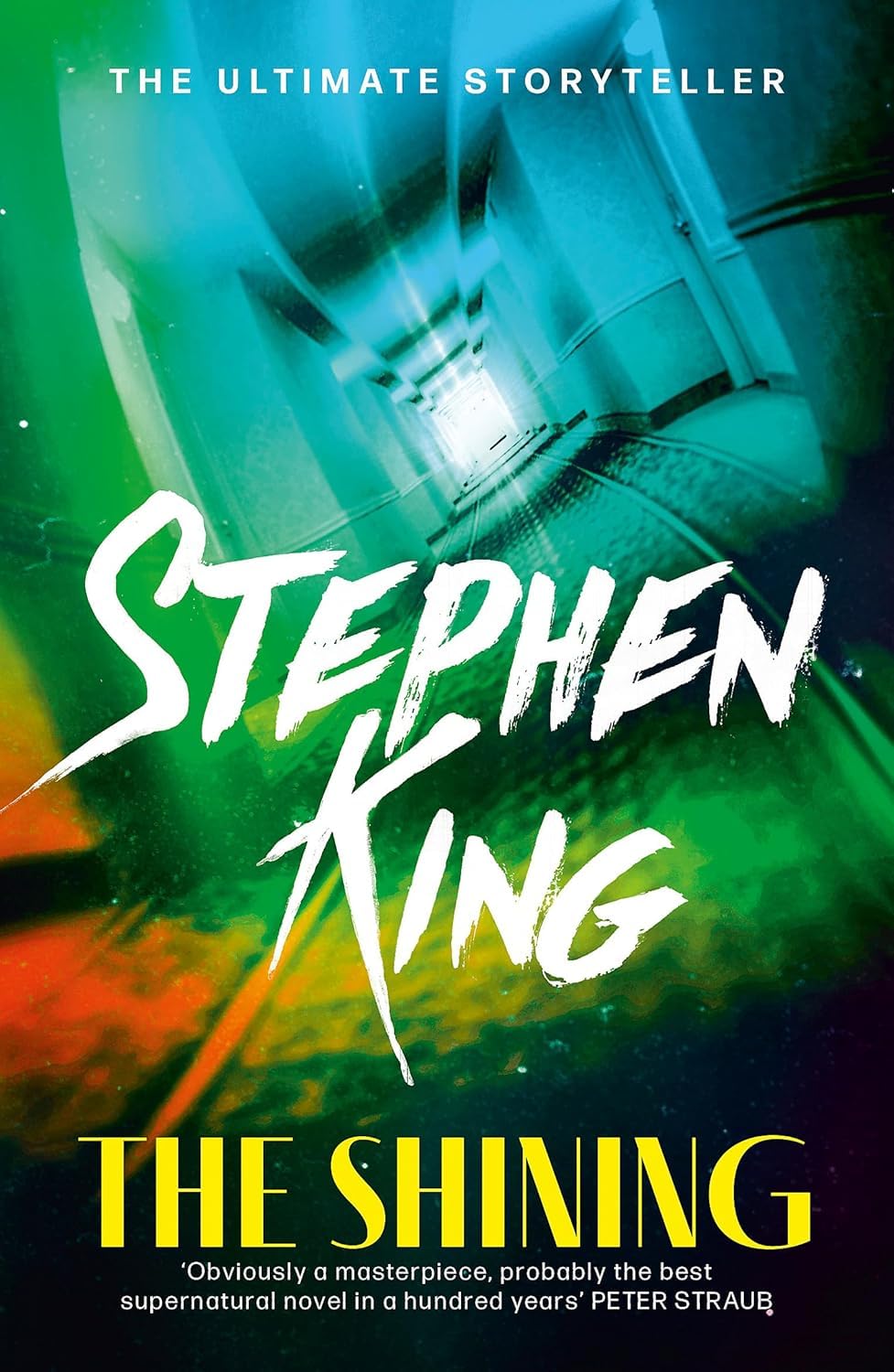 Close-up of the The Shining paperback cover from the Stephen King 4 book collection set
