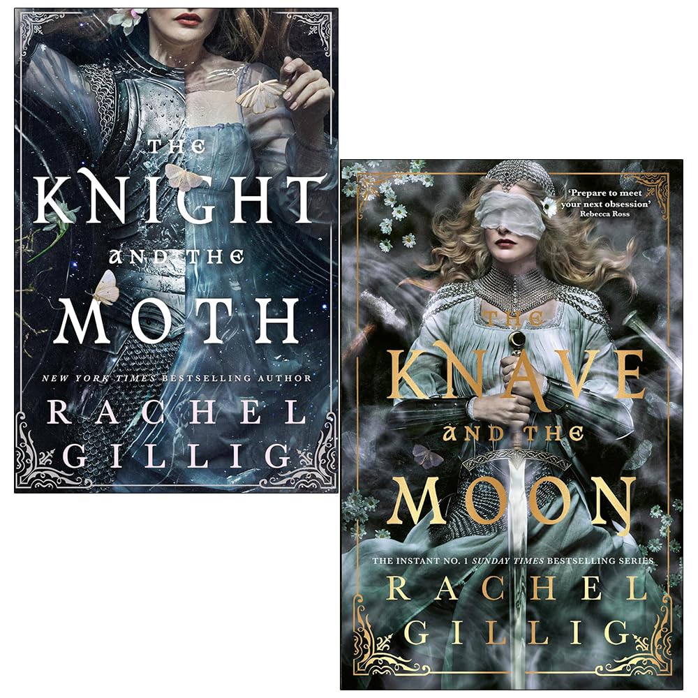 The Stonewater Kingdom 2 book paperback set by Rachel Gillig front cover featuring The Knight and the Moth and The Knave and the Moon