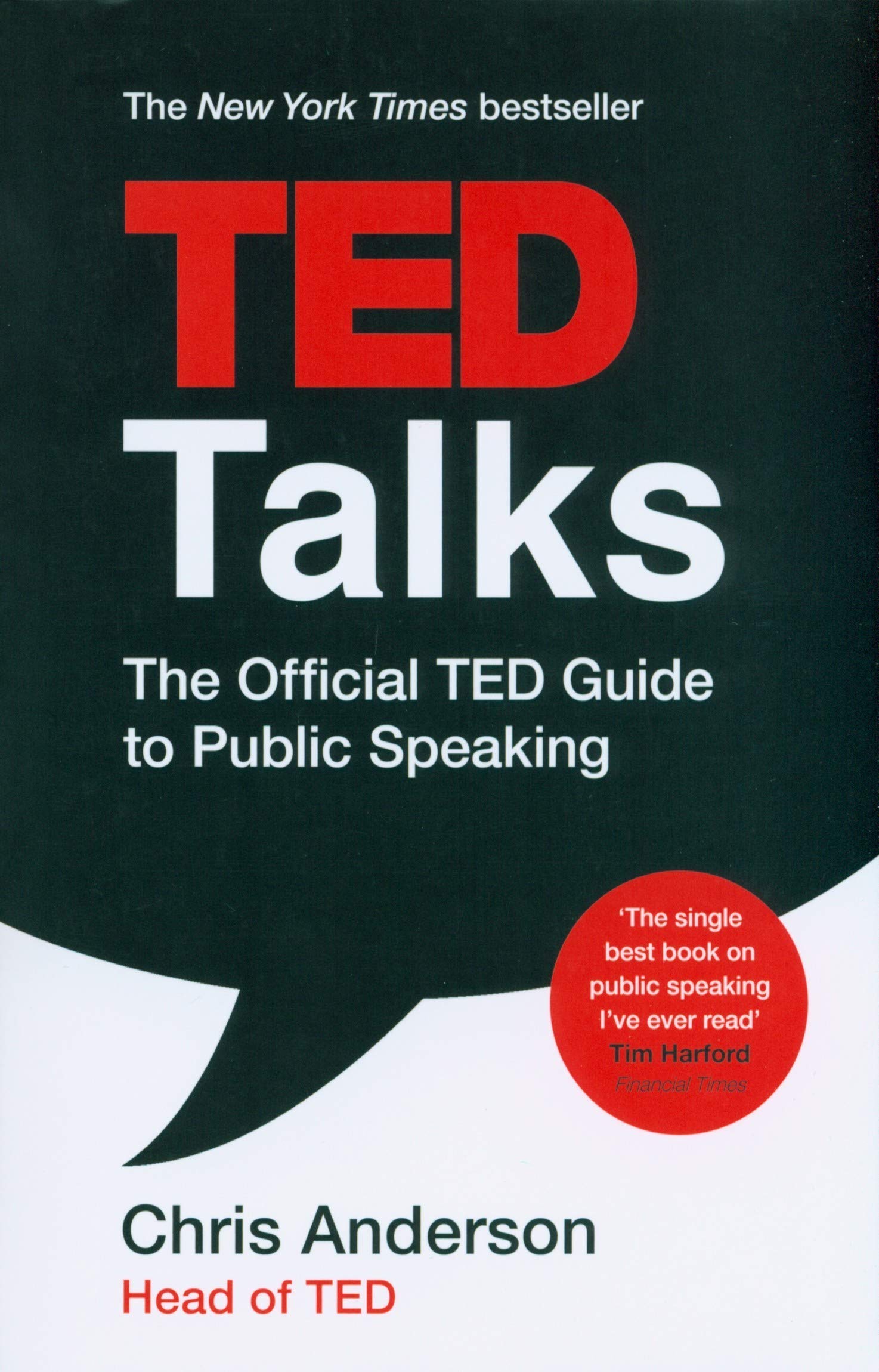 Close-up of the TED Talks: The Official TED Guide to Public Speaking paperback cover by Chris Anderson