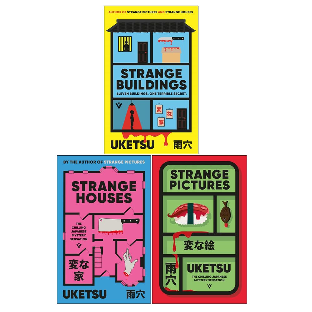 Strange Houses, Strange Pictures, Strange Buildings by Uketsu - 3 book paperback mystery set front cover