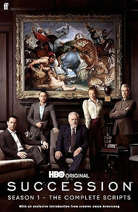 Succession The Complete Scripts paperback set - full four-book collection fanned out showing all season spines
