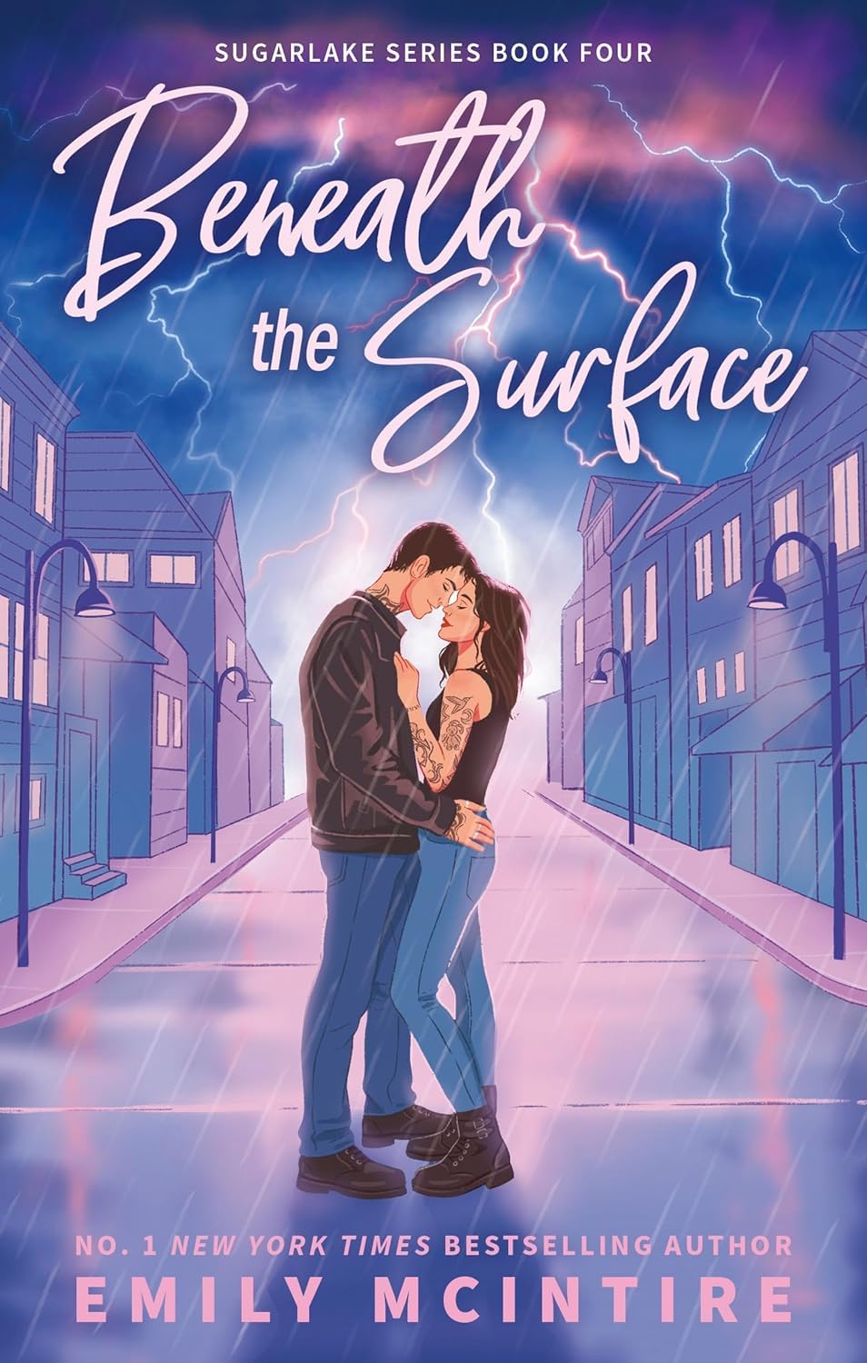 All four Sugarlake Series paperbacks by Emily McIntire fanned out together showing spines and covers