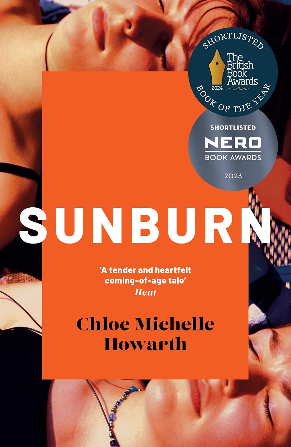 Sunburn by Chloe Michelle Howarth, UK paperback edition cover detail