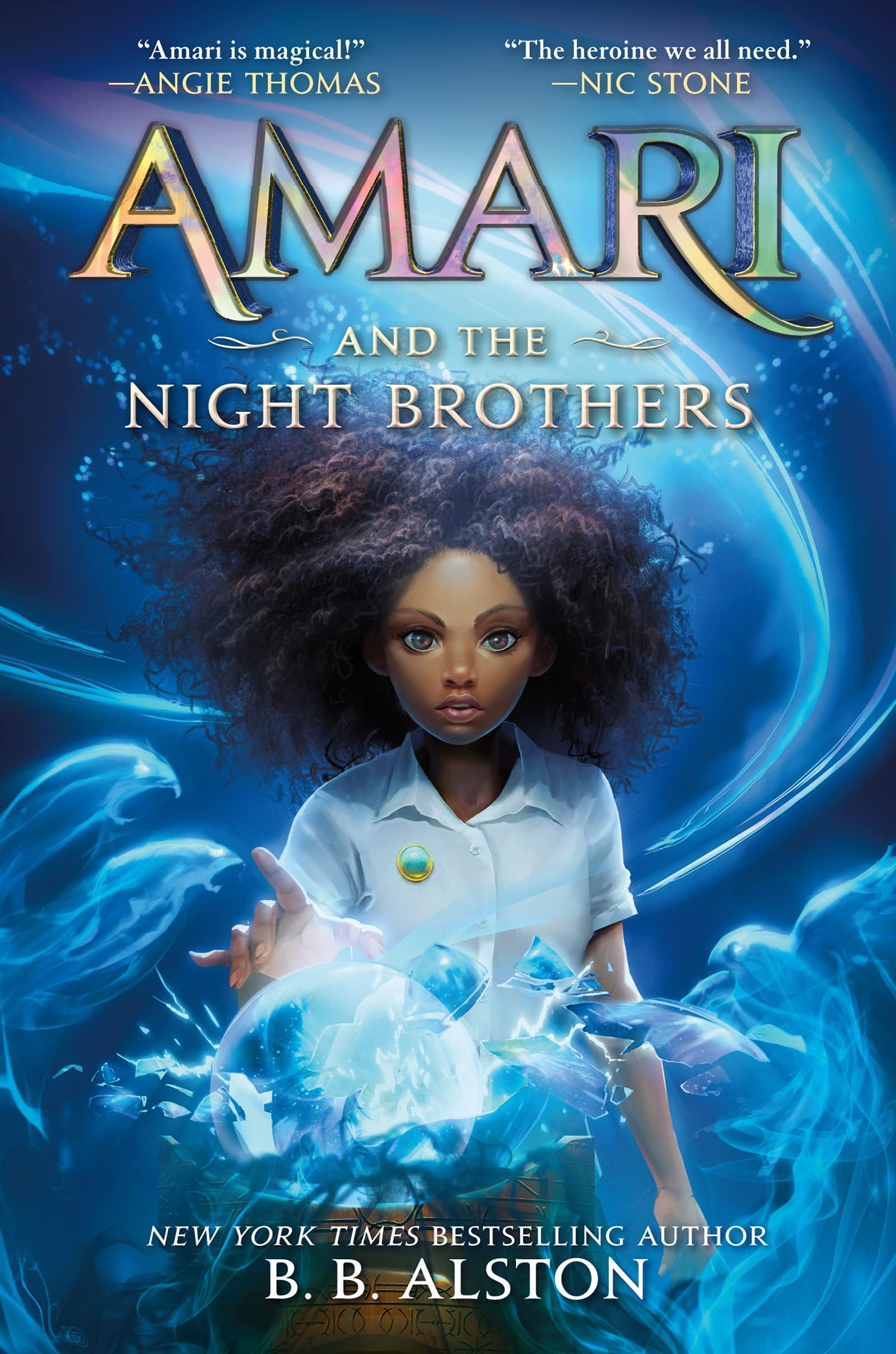 Back cover synopsis of Amari and the Night Brothers and Amari and the Great Game paperback books by B.B. Alston