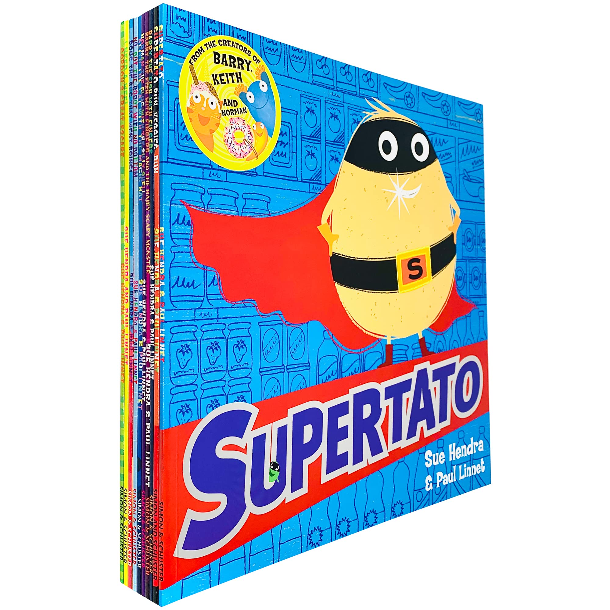 Back cover and spine detail of the Supertato and Other Stories paperback picture book collection for ages 3-7