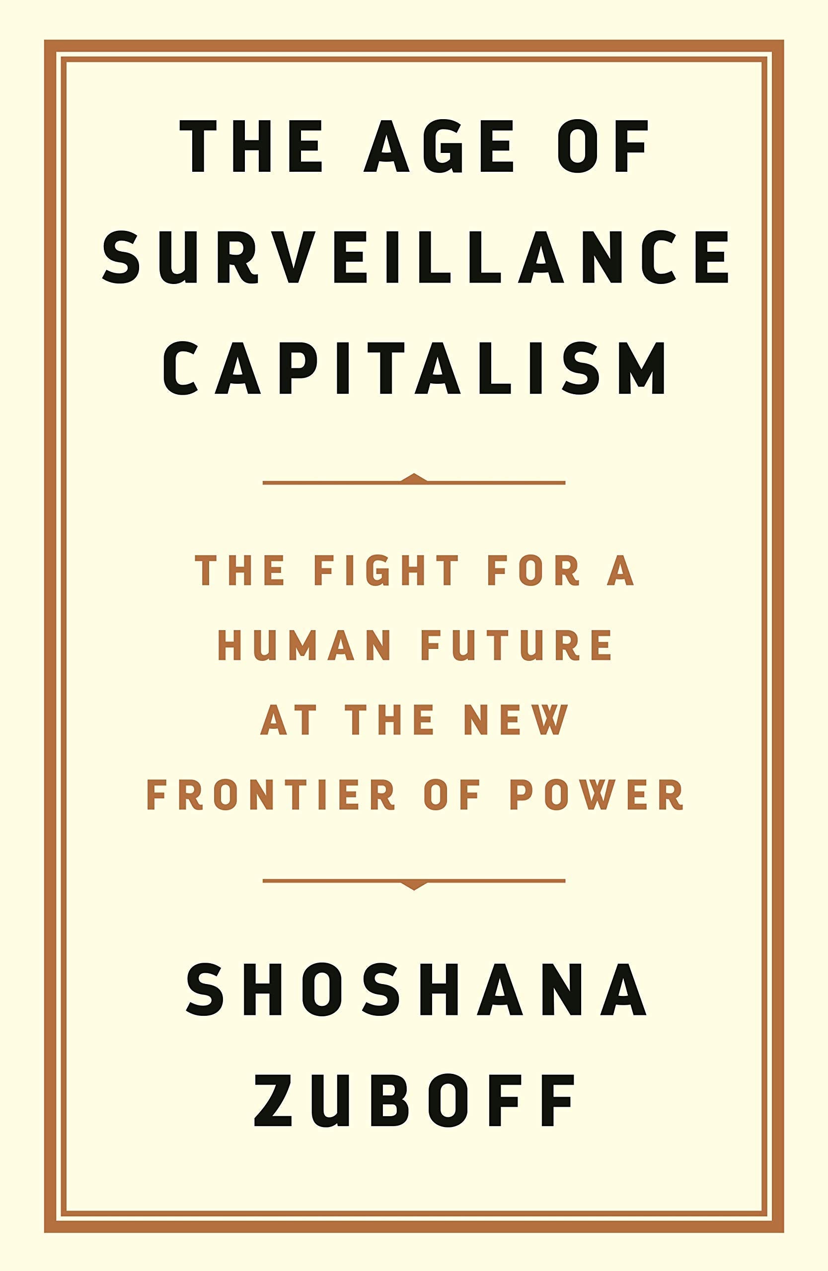 The Age of Surveillance Capitalism by Shoshana Zuboff, paperback front cover close-up