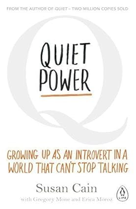Susan Cain paperback books stacked on a table showing Quiet, Quiet Power, and Bittersweet together
