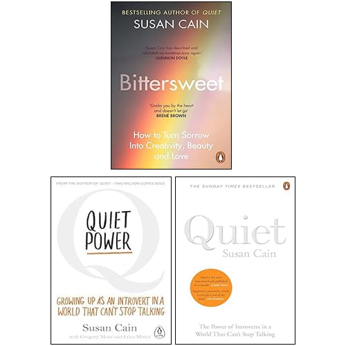 Front covers of Susan Cain's Quiet, Quiet Power, and Bittersweet paperback 3 book collection set