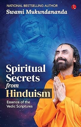 Spiritual Secrets from Hinduism by Swami Mukundananda, paperback front cover, full 5-book set fanned out