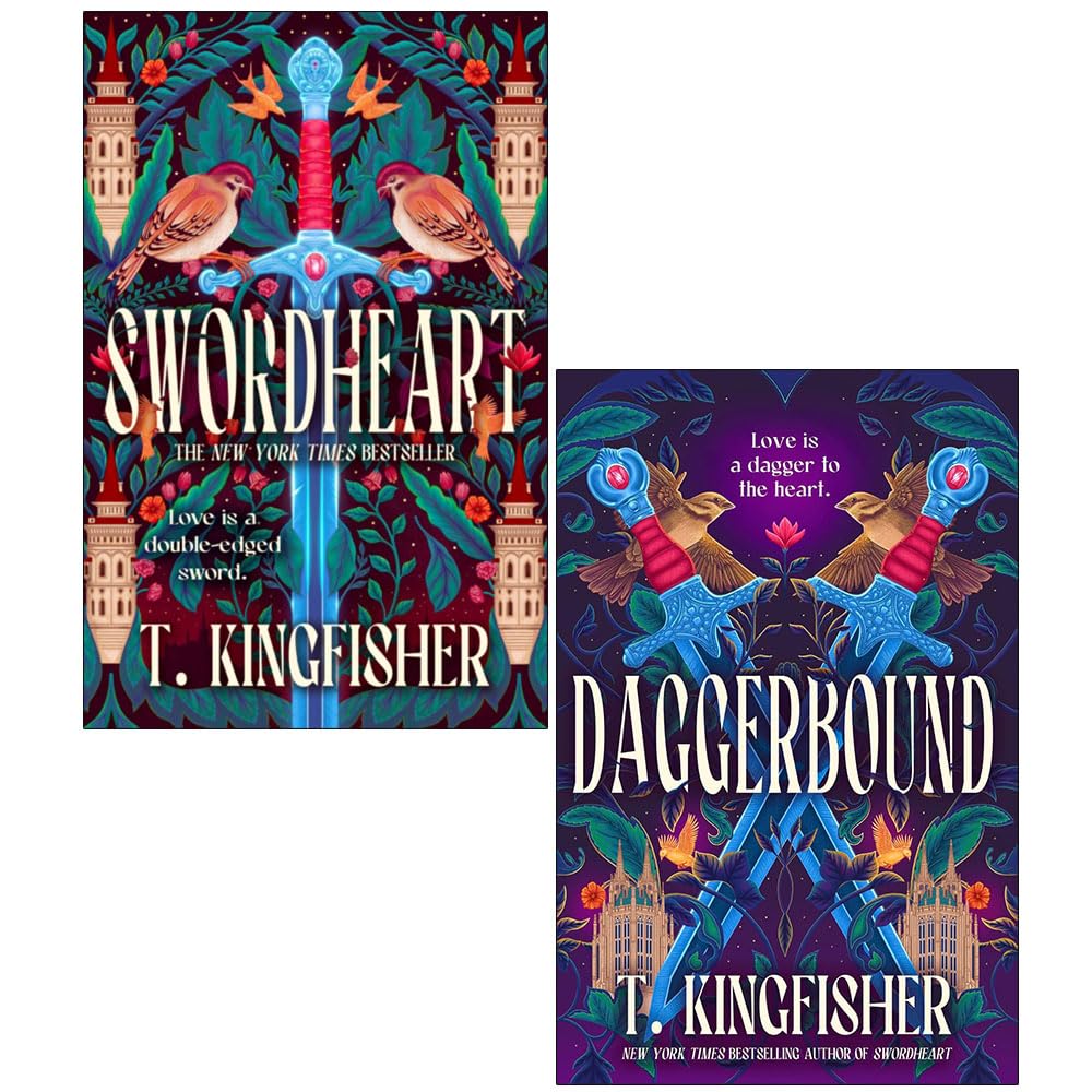 Swordheart and Daggerbound by T. Kingfisher 2-book hardcover collection set front covers
