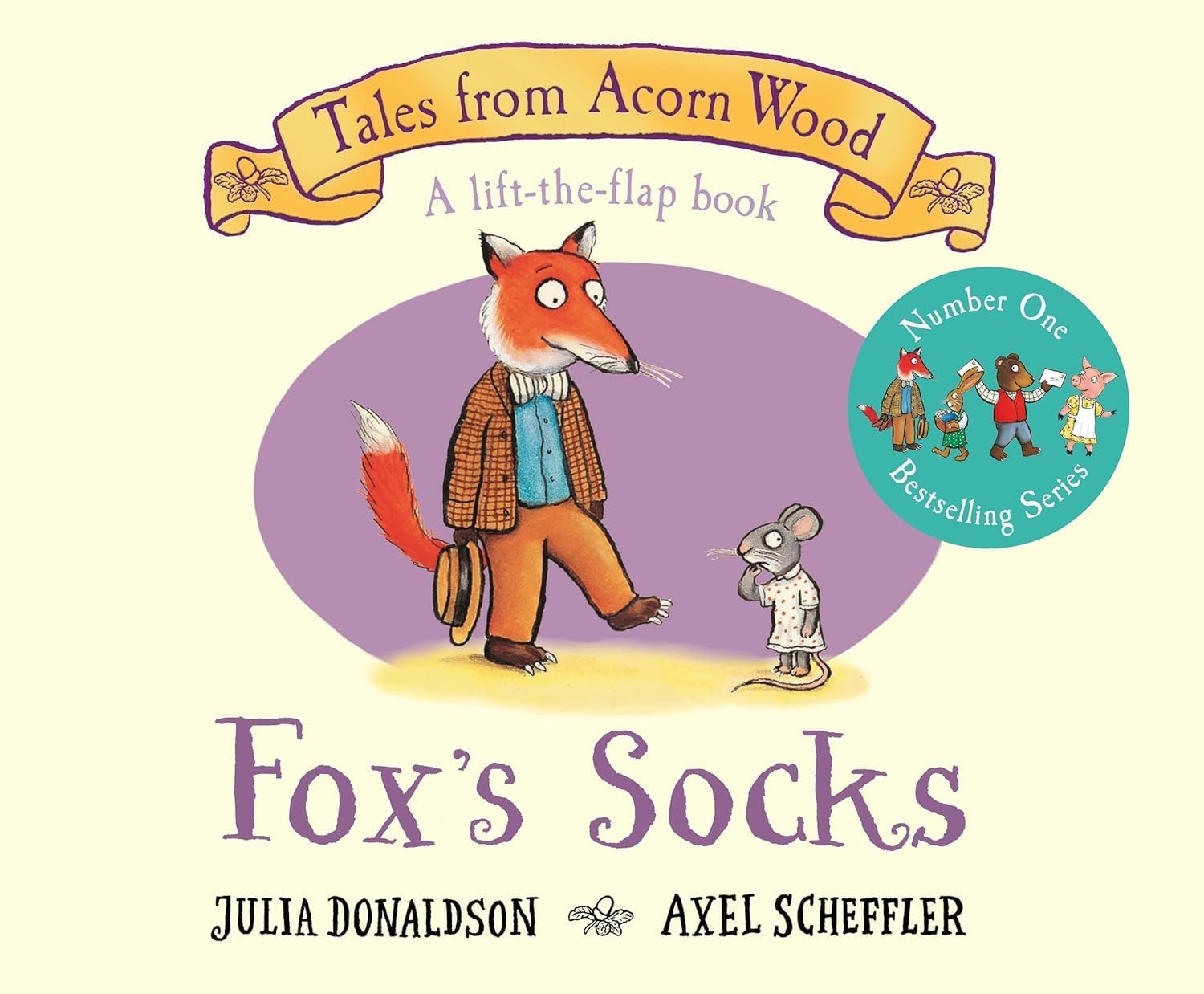 all nine Tales From Acorn Wood board books fanned out showing each title's cover