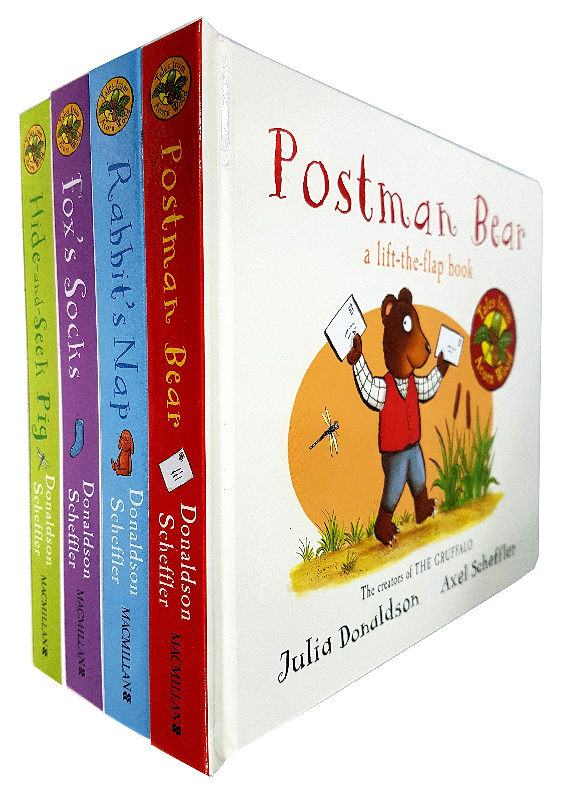 Tales From Acorn Wood 4 board book collection set by Julia Donaldson, front cover pack shot