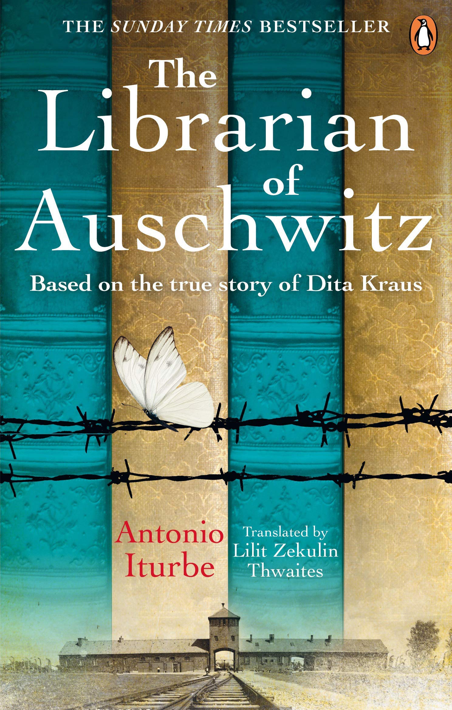 All three paperback books fanned out showing spines: The Tattooist of Auschwitz, Cilka's Journey, and The Librarian of Auschwitz