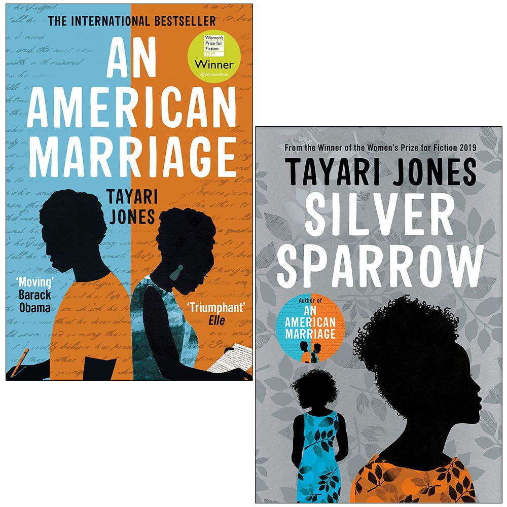 Tayari Jones 2 Books Collection Set paperback front covers, An American Marriage and Silver Sparrow