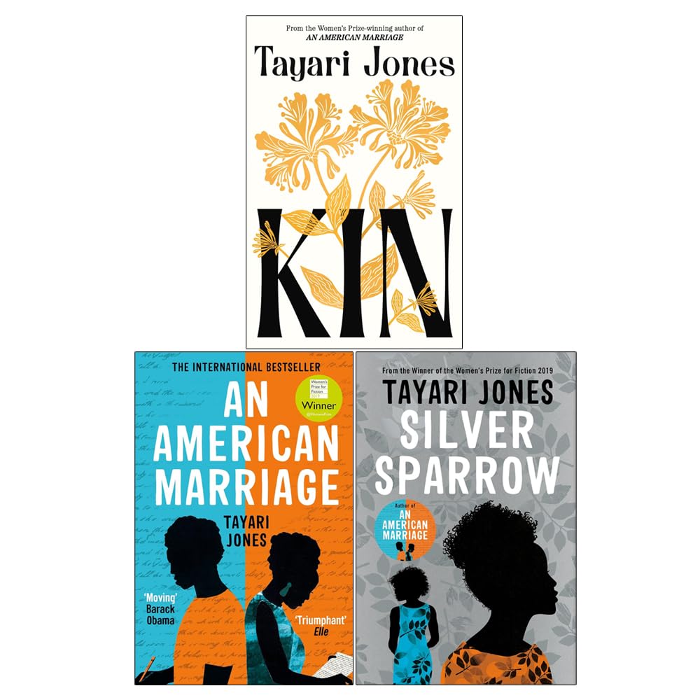 Tayari Jones Collection 3 Books Set front cover featuring Kin, An American Marriage, and Silver Sparrow