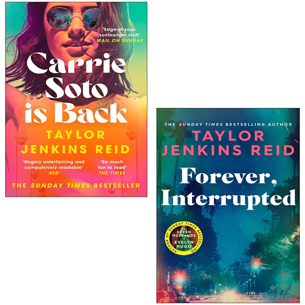 Taylor Jenkins Reid 2 Books Collection Set featuring Forever, Interrupted and Carrie Soto Is Back paperback front covers