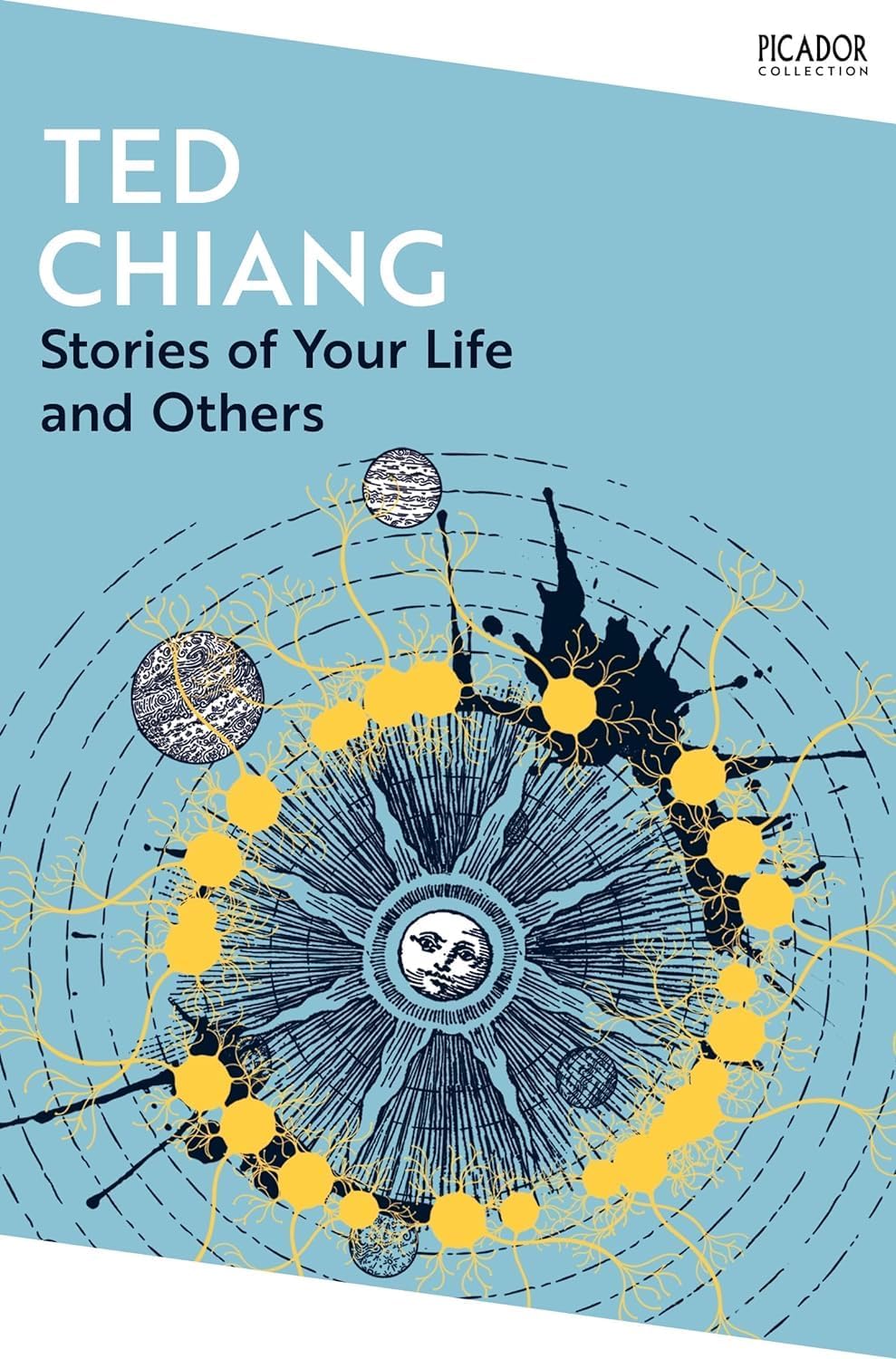 Back cover synopsis of Ted Chiang's Stories of Your Life and Others and Exhalation paperback books