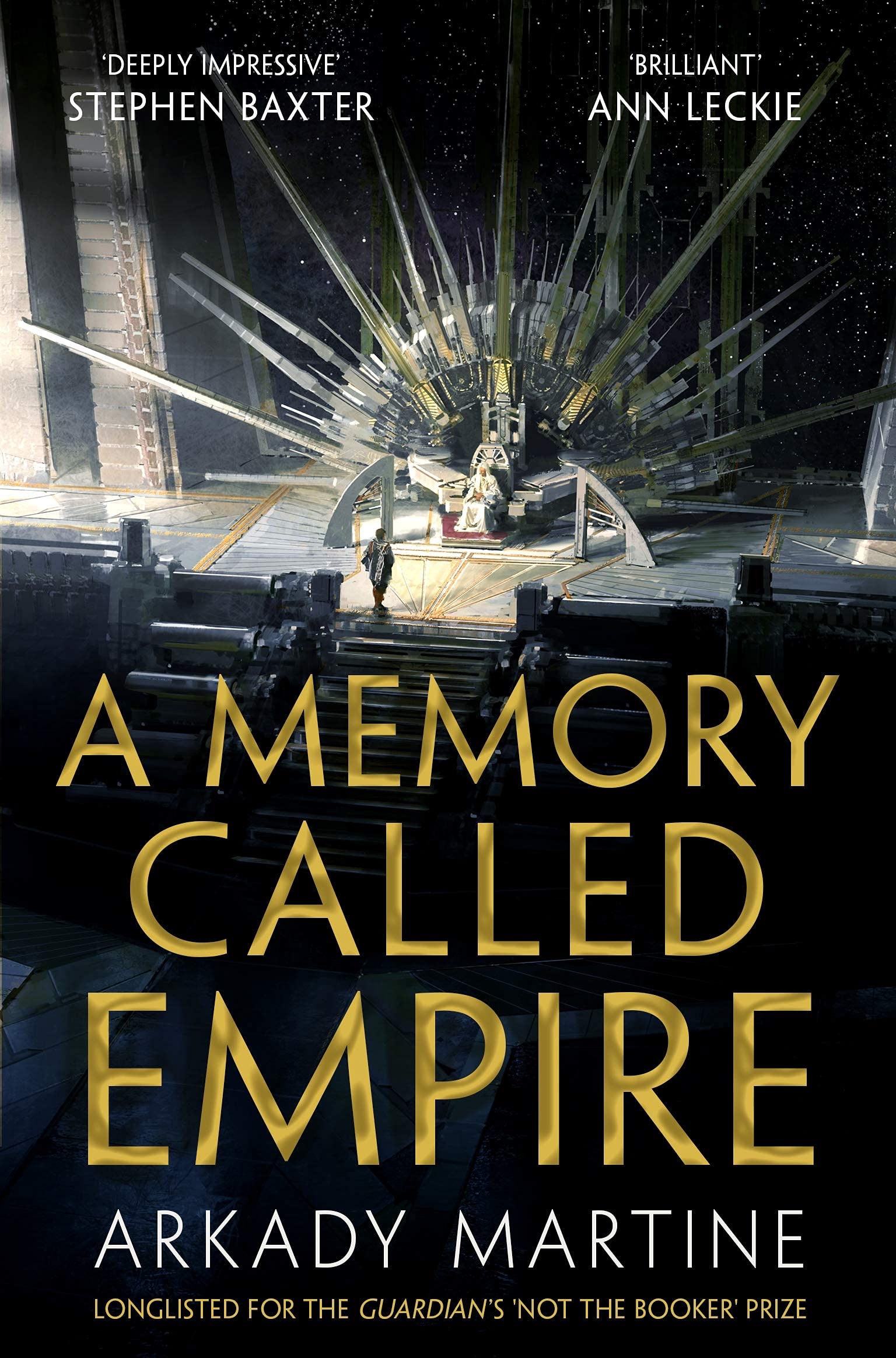 Back cover synopsis of A Memory Called Empire and A Desolation Called Peace by Arkady Martine, paperback set
